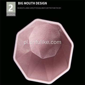 Kolorowy plastikowy kubek w kształcie ośmiokąta Degradowalny kubek